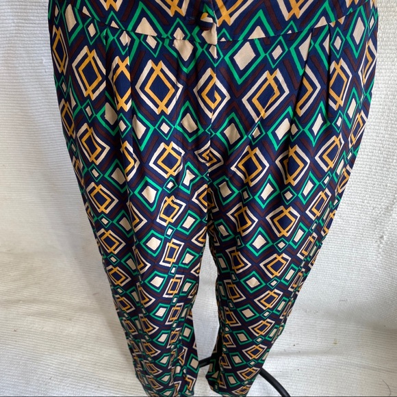 Issa London Slouchy Skinny Silk 70s Print Trousers - Picture 7 of 8